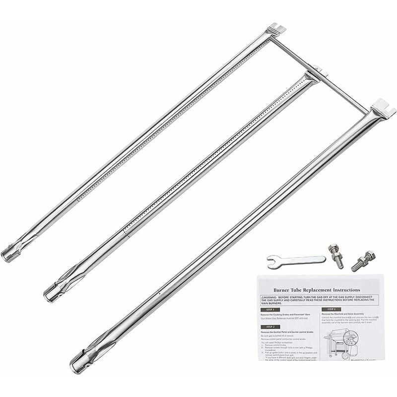 GFTIME 71CM Grille de Cuisson pour Weber Spirit 300 E-310, E-320, S-310, S-320 (avec de Commande latérale), 700, Acier inoxydable Barbecue grille