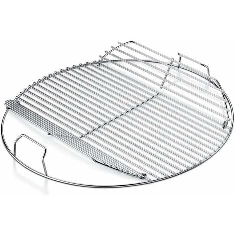 GFTIME 7436 Ø 54,6cm Klappbar Rund Grillrost für Ø 57cm Weber Holzkohlegrills, One-Touch, Performer, Bar-B-Kettle, Master-Touch, Gourmet BBQ System, Grillroste Ersatz kugelgrill 57cm