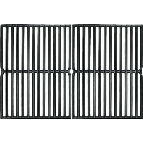 GFTIME 7522 38cm Grille de Cuisson en fonte pour Weber Spirit 200 E210 S210 avec 2 boutons de brûleur latéral (2007-2012), Spirit 500, grilles de gril accessoire de barbecue pour Weber 65904, Lot de 2