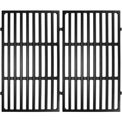 GFTIME 7637 44,5 CM Grille Cuisson en Fonte Pieces Detachees Grille pour Weber Spirit I & II 200, Spirit 200 E-210, E-220, S-210, S-220 Barbecues à Gaz( avec 2 Boutons de Commande Avant)