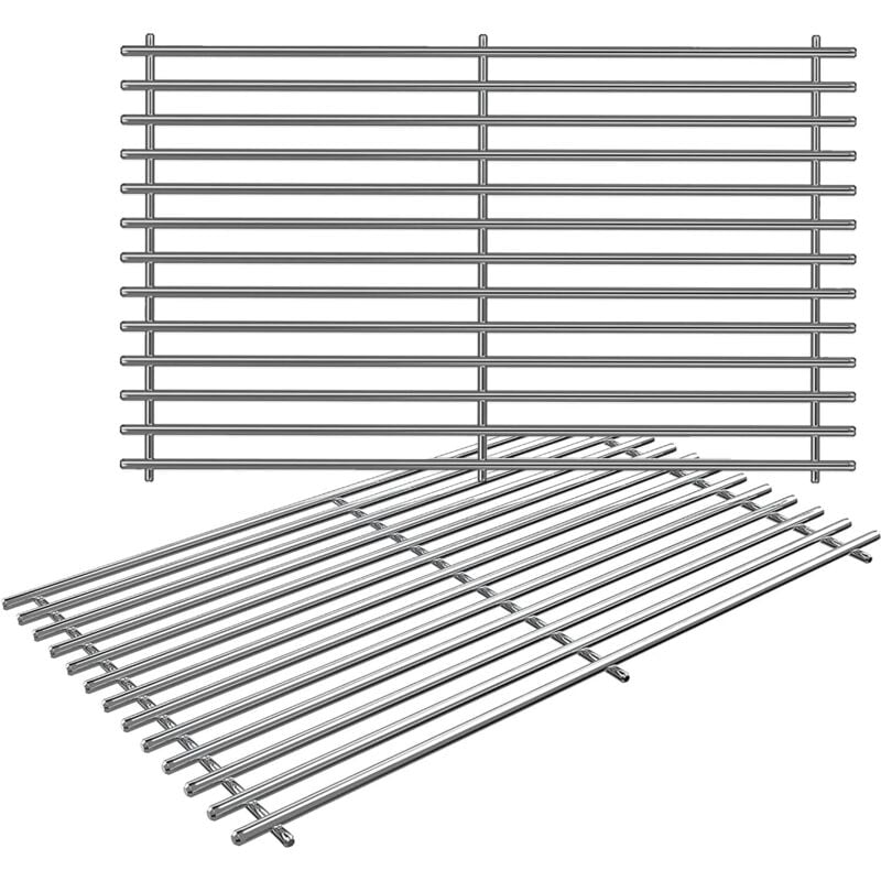 GFTIME 7637 Grille de cuisson en acier inoxydable 44,5 x 26cm pour Weber Spirit I & II 200 E210/220 S210/220 avec 2 boutons de commande avant