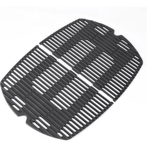 GFTIME 7646 45,2 x 31,8cm Grillrost Gusseisen Grill Ersatzteile Zubehör Passend für Weber Q300, Q320, Q3000 , Q3200 Series, 586002, 57060001, 404341 Gasgrills Modelle, Set 2 Stück