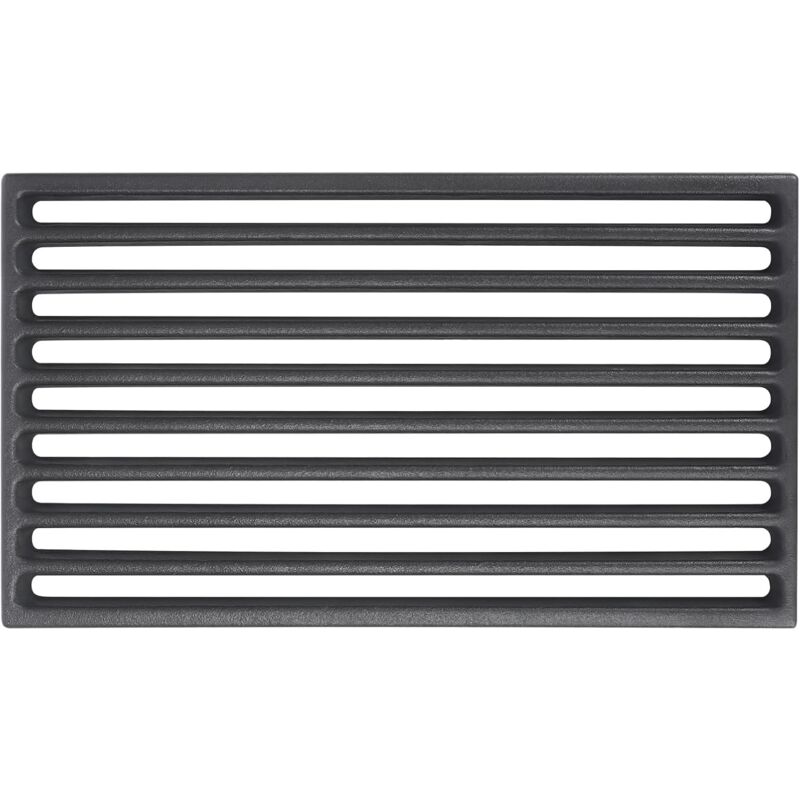 Gftime - Grille de cheminée en fonte massive 16 x 28 cm, Grille à cendres pour de nombreux poêles, Grille de poêle en fonte 1 pièce