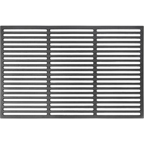 GFTIME Grille de cuisson universelle en fonte massive 60 x 40 cm pour BBQ, massive barbecue à gaz, barbecue au charbon de bois, pièces de rechange de grille de barbecue en fonte carrée 1 pièce