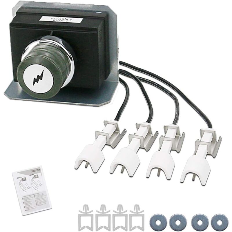 Kit d'allumage 7629 pour Weber Genesis i 330 avec boutons de brûleurs avant (2011-2016), Kit d'élément piézoélectrique d'allumage, Kit d'électrodes