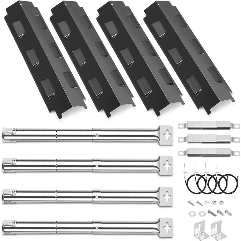 Universel 31-45cm brûleur, 37cm Diffuseur de Chaleur et Crossovers pour Charbroil, Barbecook Vanilla, Barbecook 300, Tenneker TG4, distributeurs de