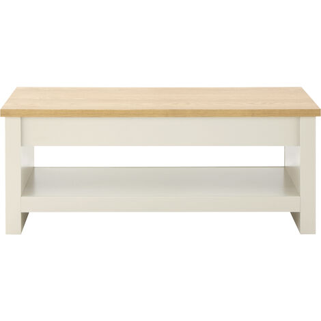GFW Lancaster Lift Up Coffee Table Cream