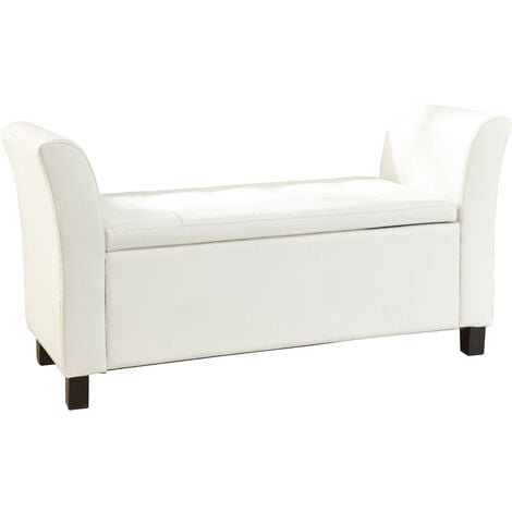GFW Verona Upholstered Window Seat White