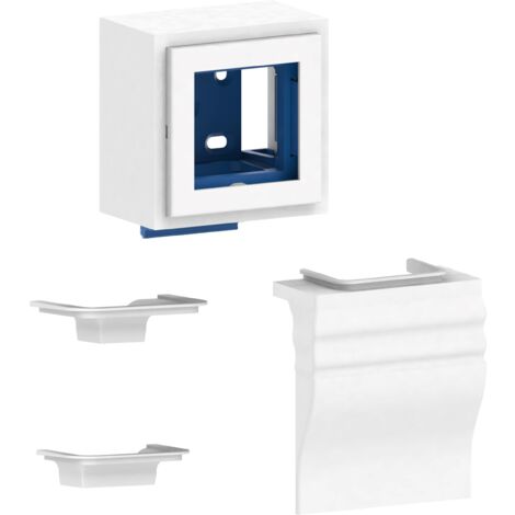 GGK BOITIER APPAREILLAGE 45X45 POUR PLINTHE ÉLECTRIQUE BELLE ÉPOQUE 20X80MM BLANC 114311