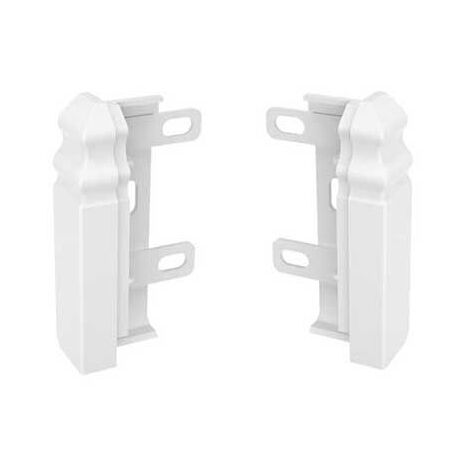 GGK LOT DE 2 EMBOUTS DE FINITION POUR PLINTHE ÉLECTRIQUE BELLE ÉPOQUE 20X80MM BLANC 114121