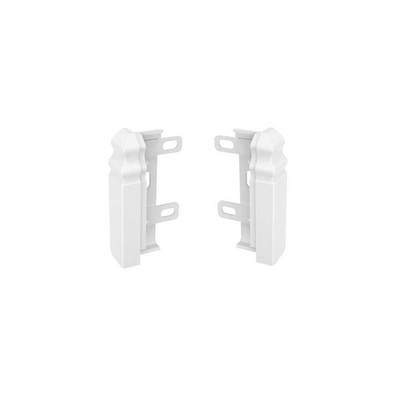 GGK - lot de 2 embouts de finition pour plinthe électrique belle époque 20X80MM blanc 114121