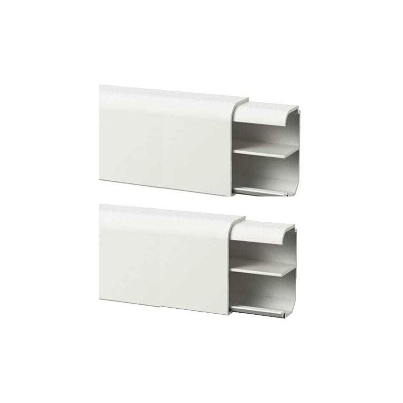 Lot de 2 moulures électrique D&039,ANGLE 15X35MM L.1,25M blanche - WS10216 - GGK