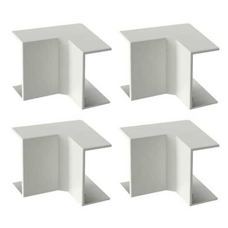 GGK LOT DE 4 ANGLES INTÉRIEURS POUR MOULURE ÉLECTRIQUE 7X12MM BLANC EAN8019