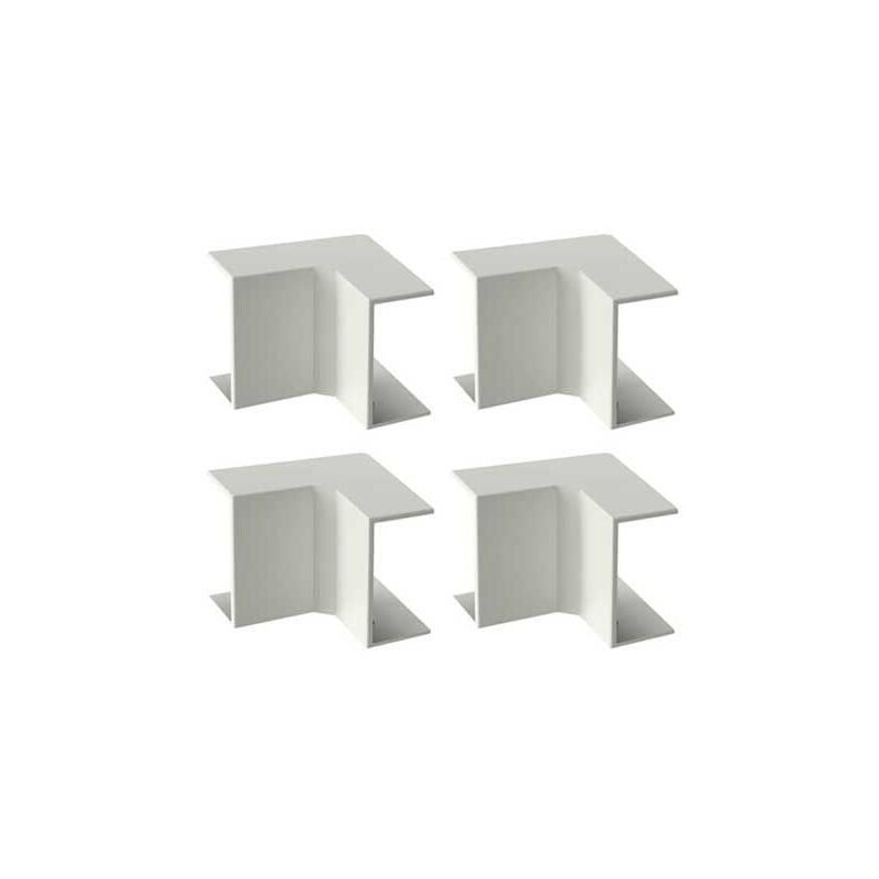 Lot de 4 angles intérieurs pour moulure électrique 7X12MM blanc EAN8019 - GGK