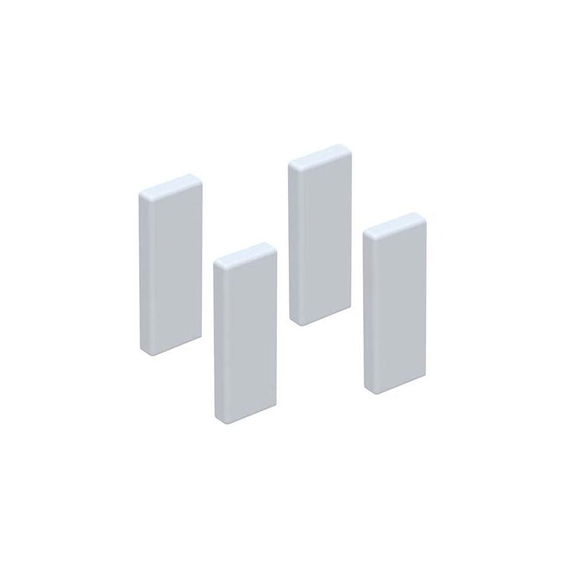 Lot de 4 embouts de finition pour moulure électrique 15X30MM blanc EAN8031 - GGK