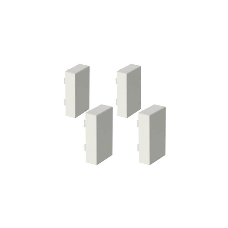 Lot de 4 embouts de finition pour moulure électrique 7X12MM blanc EAN8021 - GGK