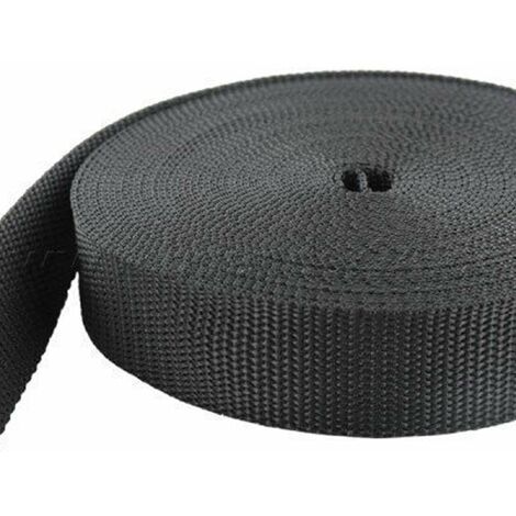 GGM - Cinghia in polipropilene, 10 m, spessore 1,4 mm, colore nero (UV) 40 mm