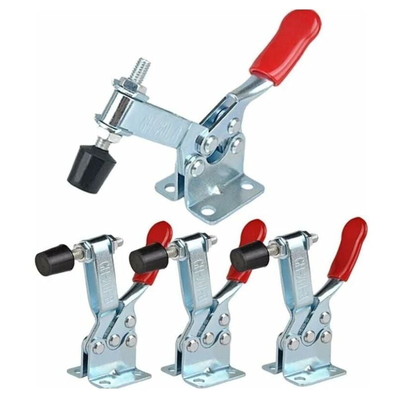 GH-201-B - Lot de 4 sauterelles à serrage vertical avec base horizontale - Capacité 90 kg