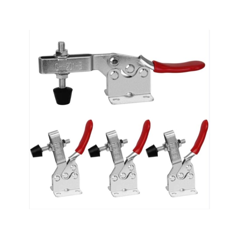 GH-201-B - Lot de 4 sauterelles à serrage vertical avec base horizontale - Capacité 90 kg