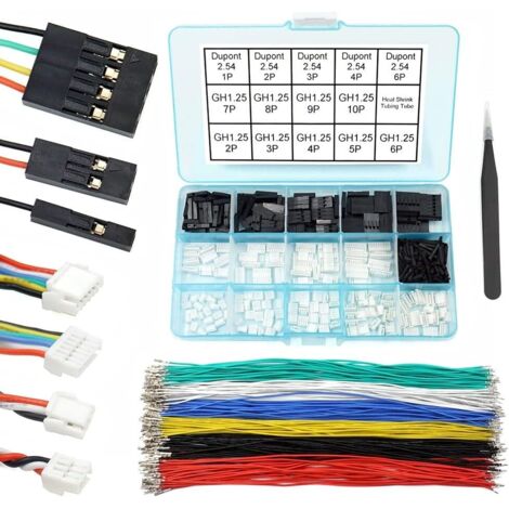 GH1.25 vers Kit de câbles et connecteurs pré-sertis compatible avec JST GH 1,25 mm pour Pixhawk4 Pixhawk 6C 6 x 20 cm Fil en silicone