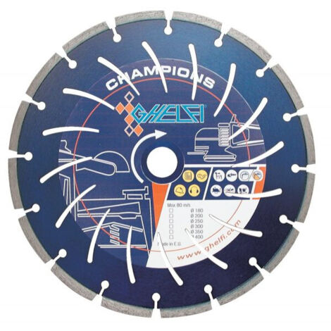 GHELFI 4301 DISCO DIAMANTATO CHAMPION DIAM. 230 mm FORO 22,2 LASER INTERCOOLER