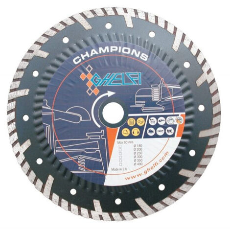 GHELFI 4404 Disco Diamantato CHAMPION TURBO RINFORZATO diam.230 mm foro 22,2 mm