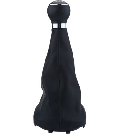 Ghetta pomello cambio, kit cuffia cuffia levetta, pelle sintetica cromata liscia 6 velocità per sostituzione aggiornamento TOURAN 2003-2010
