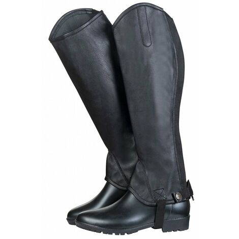 Ghette in finta pelle con elastico modello Elastic Plain: 6 anni, nero 9100