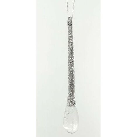 Ghiacciolo stalattiti in argento per decorazioni albero di natale addobbi natalizi