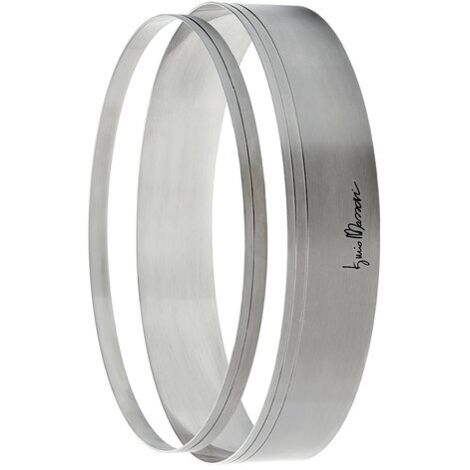 Ghidini Set 2 Anelli per Torte in Acciaio Inox Ø 15/16 cm