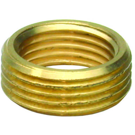 Ghiera di riduzione ottone lucido - f 3/8 m 1/2