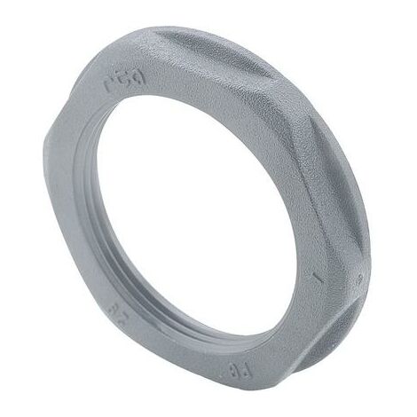 Ghiera in poliammide a chiave esagonale colore grigio RAL 7001 Filettatura PG, PG16