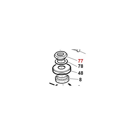 Ghiera M30x1.5 perno sterzo T5-6 ORIGINALE GIANNI FERRARI 01.40.00.3790