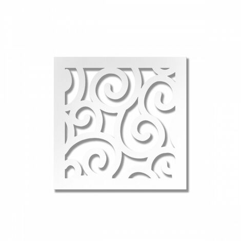 GHIRIGORI - Pannello in PVC traforato - 10mm di spessore - Colore: bianco - Misura: 73x73 cm