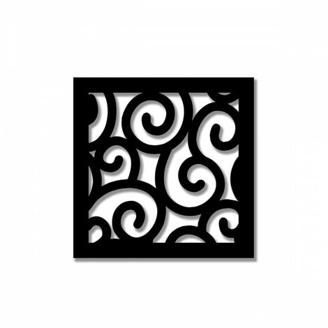 GHIRIGORI - Pannello in PVC traforato - 10mm di spessore - Colore: nero - Misura: 73x73 cm