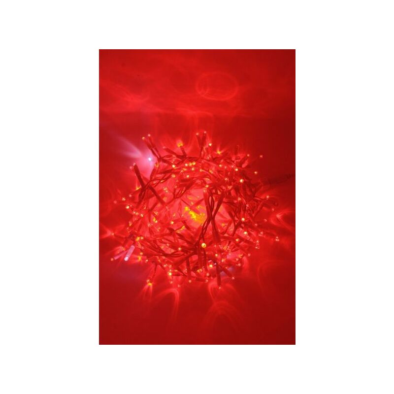 Image of Ghirlanda 4,5m con flash cavo bianco festone di luci con 300 led (30 flash) Rosso,230V