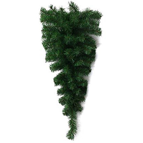 Ghirlanda albero di Natale Verde 70cm testa in giu' da parete Decorazione addobbi natalizi dietroporta