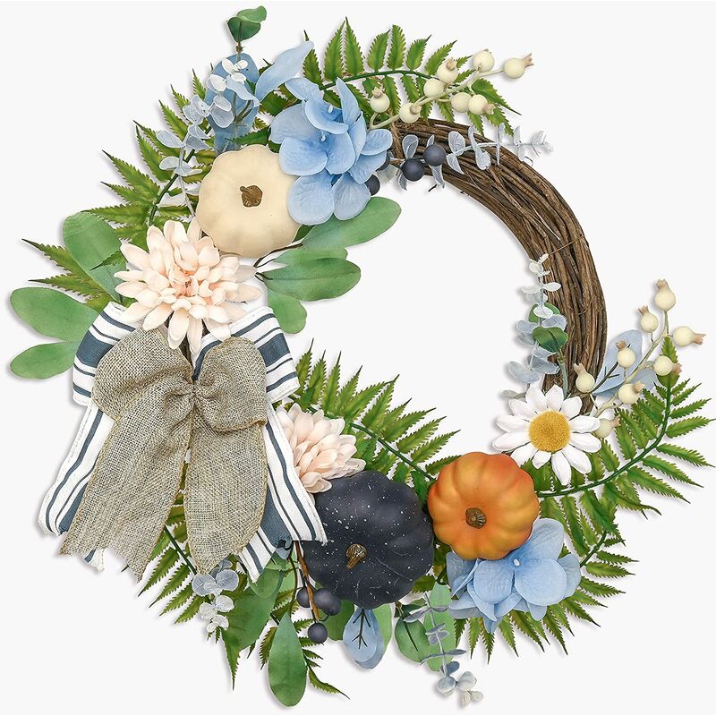 Ghirlanda Metallo Per Porta - Decorazione Con Fiori E Uccellini | 30x30 Cm, Per Esterno E Interno - Foto 12