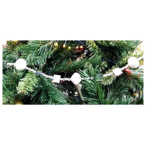 Ghirlanda con palline e specchi decorazioni per albero di Natale addobbi natalizi bianco