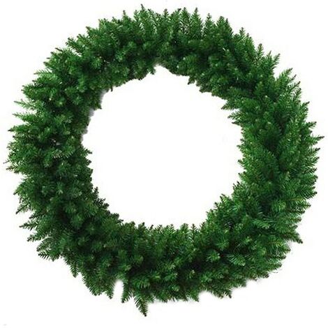 Ghirlanda corona verde fuori Porta per decorazioni addobbi di natale casa festone natalizio Negozio Porte Interni Esterno 100cm