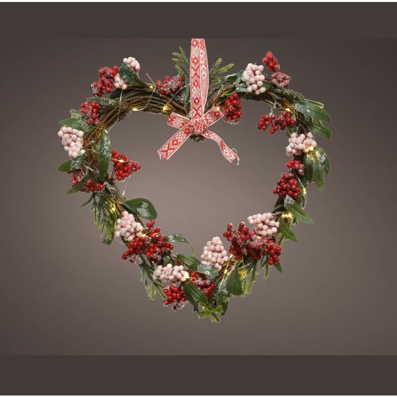 Ghirlanda cuore natalizia 10X36X43CM