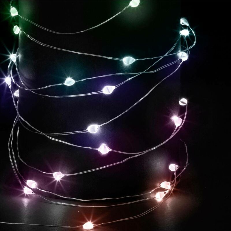 Image of Ghirlanda da esterno 100 led - t., rame, rosso, verde, blu - Feeric lights & christmas - Multicolore