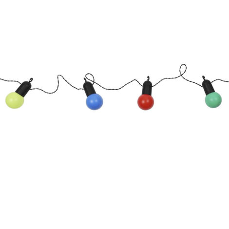 GHIRLANDA DA GIARDINO 20 lampadine LED colorate, alimentate dalla rete elettrica