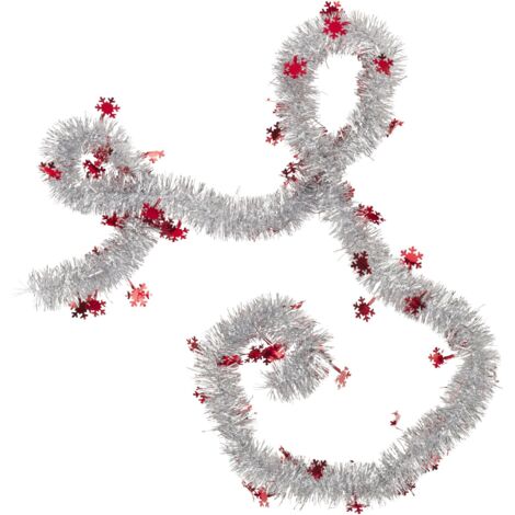 Ghirlanda di abete fiocco Ø 5cm 2 metrirosso