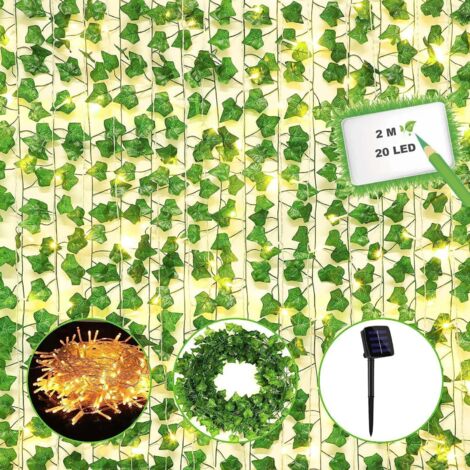 Ghirlanda di edera artificiale Sunshine Smile con 20 LED 2M