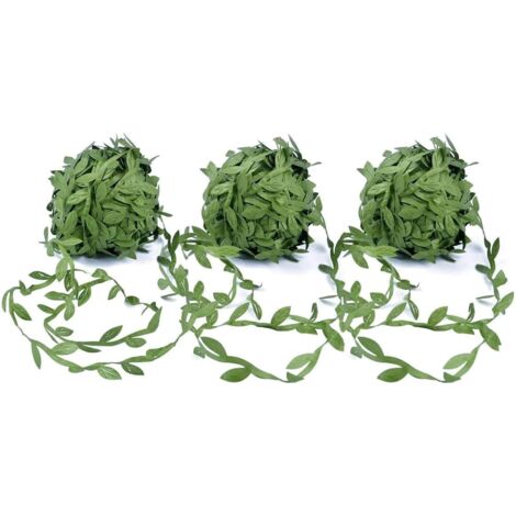 Ghirlanda di foglie artificiali da 60 m, nastro di foglie artificiali, ghirlanda di foglie di vite verdi per decorazioni fai da te per giardini e matrimoni, feste di matrimonio
