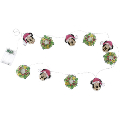 Ghirlanda di Luci LED Minnie Mouse Rosa 165 cm