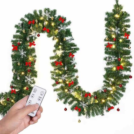 10 metri ghirlanda di luci con 100 LED BIANCHI CALDO CATENA auguri di Natale Illuminazione Esterna