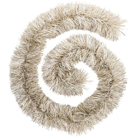Ghirlanda di natale boa filo fine oro e bianco 150x8x2m - Atmosphera créateur d'intérieur