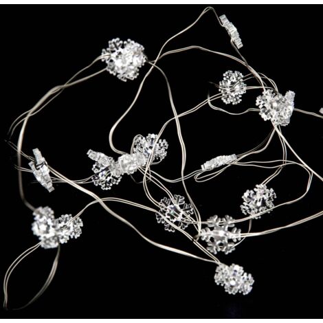 Ghirlanda di rame a 20 led - Fiocco di neve bianco freddo - Feeric lights & christmas